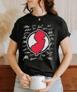 New Jersey Devils map signatures shirt