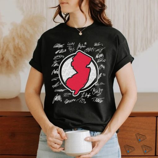 New Jersey Devils map signatures shirt