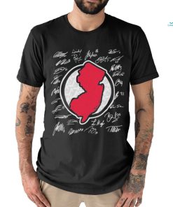 New Jersey Devils map signatures shirt