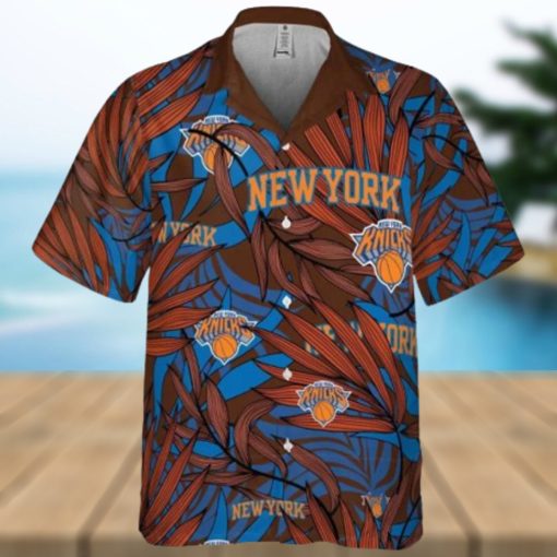 New York Knicks National Basketball Association 2023 Aop Button Up Hawaiian Shirt