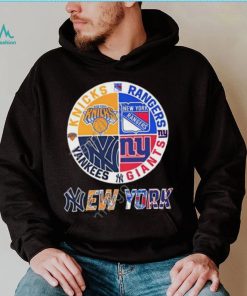 New York Knicks New York Rangers New York Yankees And New York Giants Logo 2023 Tee shirt