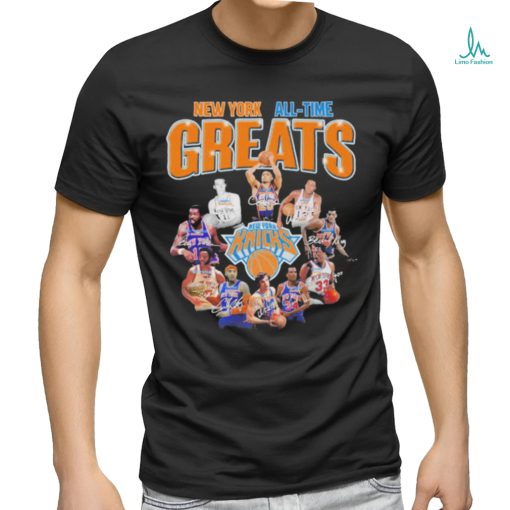 New York Knicks all team greats signatures shirt