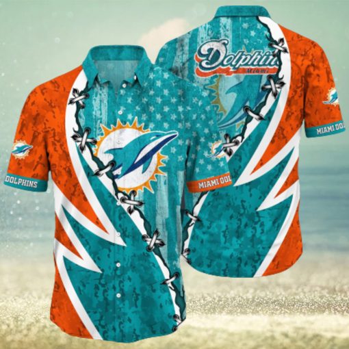 Nfl Miami Dolphins 3D Hawaiian Shirt 3d 01 Men And Women For Fans