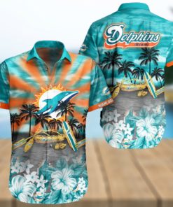 Nfl Miami Dolphins 3D Hawaiian Shirt Lover New Summer Men And Women For Fans