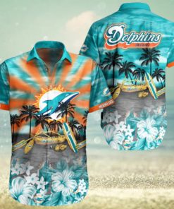 Nfl Miami Dolphins 3D Hawaiian Shirt Style Hot Summer 03 Men And