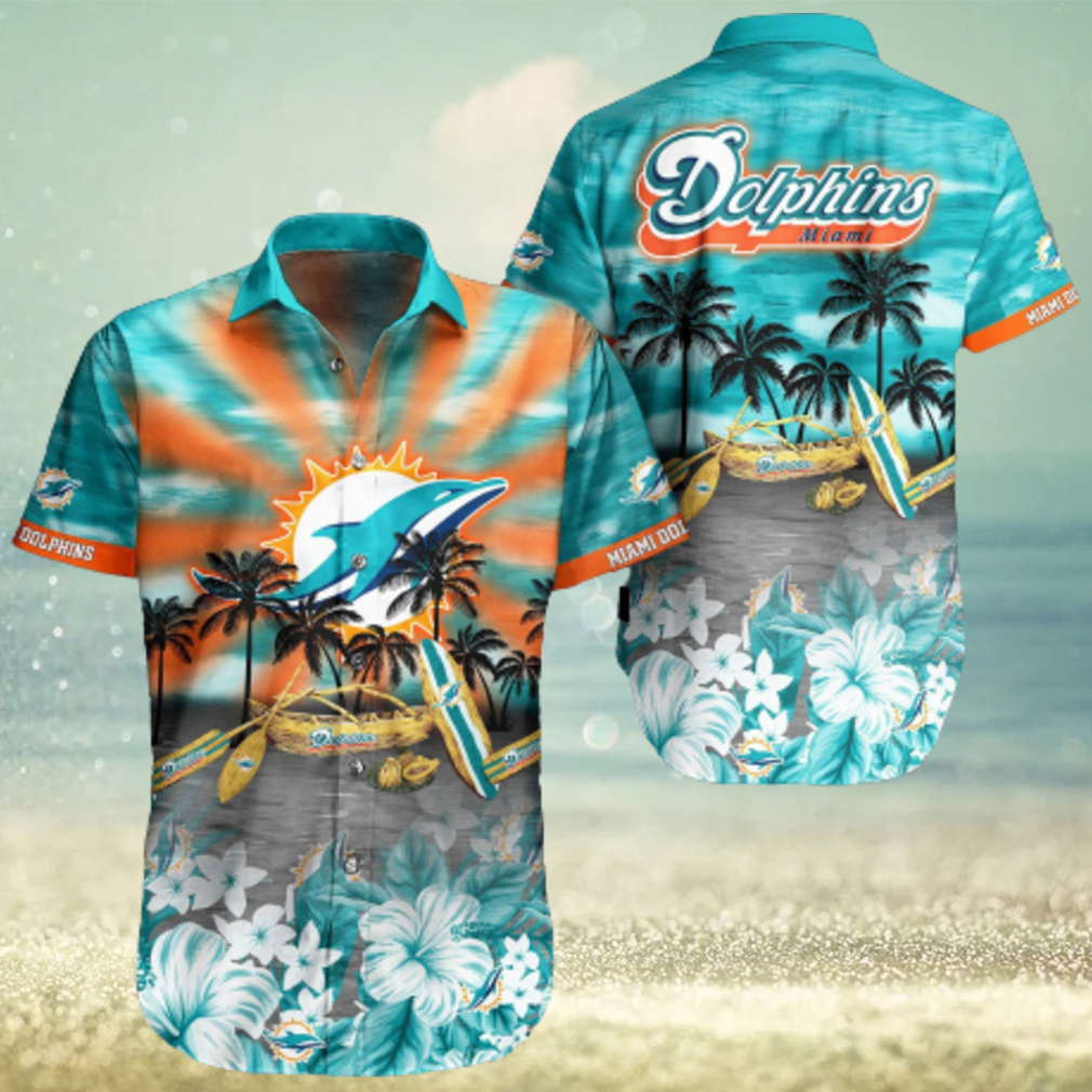 Nfl Miami Dolphins 3D Hawaiian Shirt Style Hot Summer 04 Men And Women For  Fans - Banantees