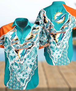 Nfl Miami Dolphins 3D Hawaiian Shirt New Top Summer Men And Women For Fans