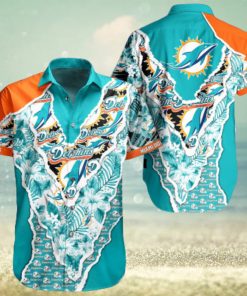 Nfl Miami Dolphins 3D Hawaiian Shirt New Top Summer Men And Women For Fans