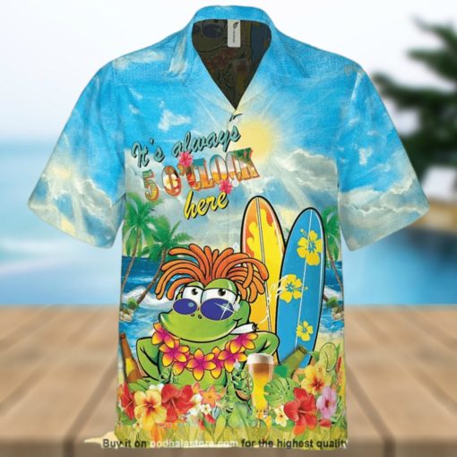 Ocean Life It’s Always 5 O’clock Here Funny Funny Hawaiian Shirt