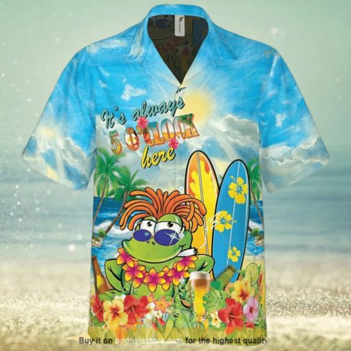 Ocean Life It’s Always 5 O’clock Here Funny Funny Hawaiian Shirt