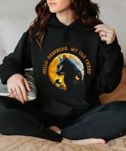 Official Black Cat Hello Darkness My Old Friend Shirt