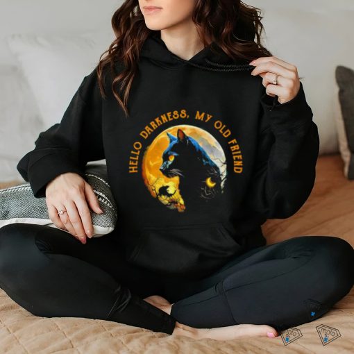 Official Black Cat Hello Darkness My Old Friend Shirt