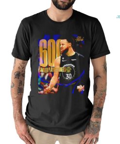 Official Stephen Curry NBA 600 Career Threes Shirt