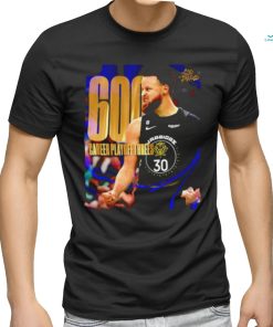 Official Stephen Curry NBA 600 Career Threes Shirt