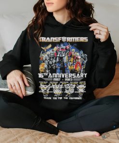Official Transformers 16th anniversary 2007 – 2023 signature thank you for the memories T Shirt