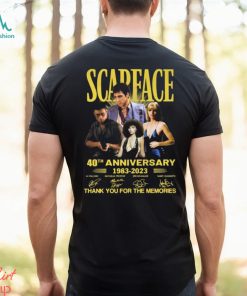 Official scarface 40th Anniversary 1983 – 2023 Thank You For The Memories T Shirt