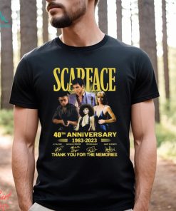 Official scarface 40th Anniversary 1983 – 2023 Thank You For The Memories T Shirt