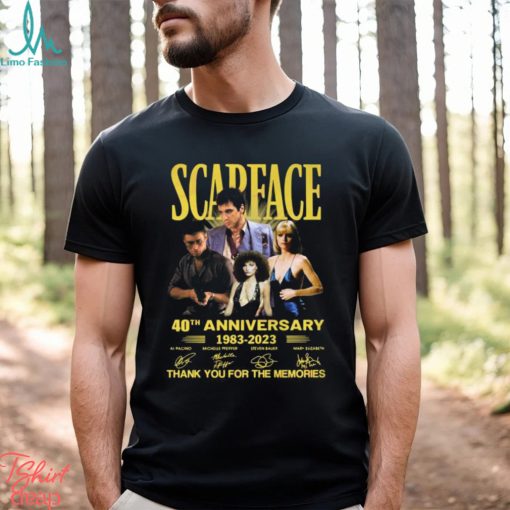 Official scarface 40th Anniversary 1983 – 2023 Thank You For The Memories T Shirt