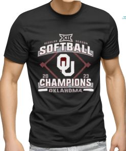 Oklahoma Sooners Blue 84 2023 Big 12 Softball Regular Season Champions T Shirt
