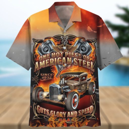 One Hot Piece Of American Steel Hawaiian Shirt