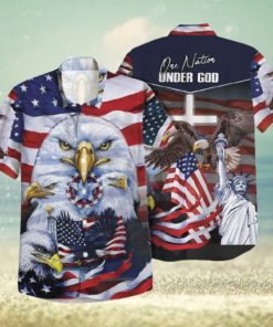 One Nation Under God Colorful Unique Design Hawaiian Shirt