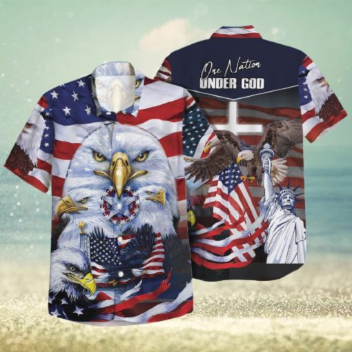 One Nation Under God Colorful Unique Design Hawaiian Shirt