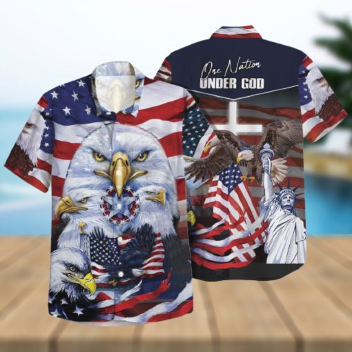 One Nation Under God Colorful Unique Design Hawaiian Shirt