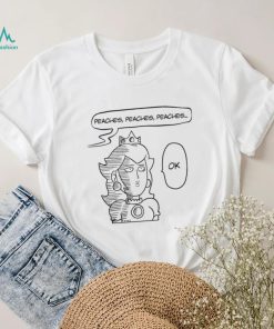 One Punch Man Saitama X The Super Mario Bros Princess Peach Peaches Peaches Peaches OK shirt