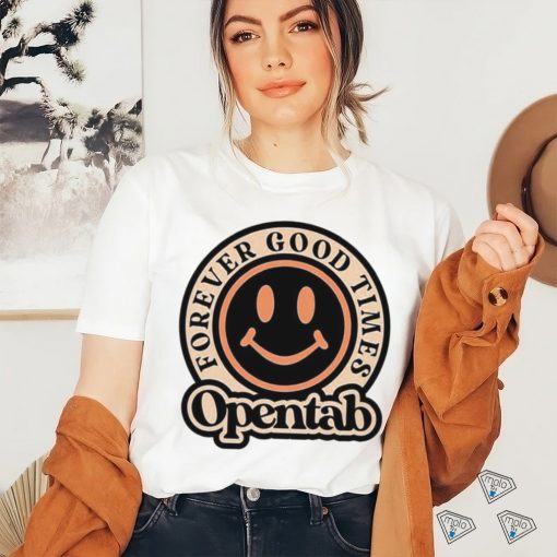 Opentab forever good times logo shirt