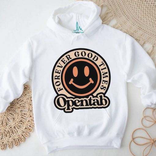 Opentab forever good times logo shirt
