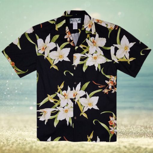 Orchid Black High Quality Hawaiian Shirt