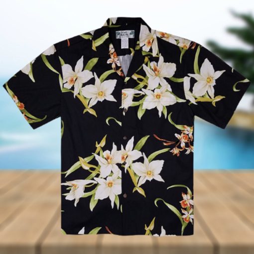 Orchid Black High Quality Hawaiian Shirt