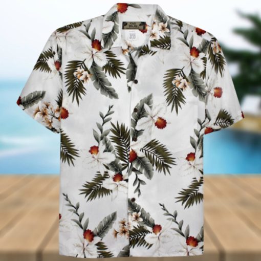 Orchid Isle White Unique Design Hawaiian Shirt