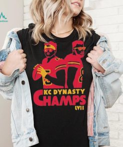 Original Super Bowl LVII champions KC dynasty champs mahomes kelce kansas city football shirt