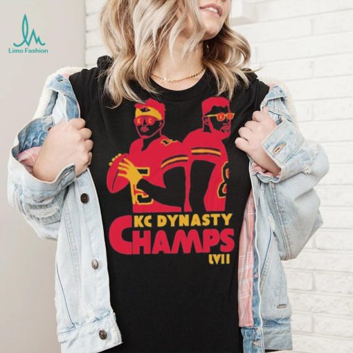 Original Super Bowl LVII champions KC dynasty champs mahomes kelce kansas city football shirt