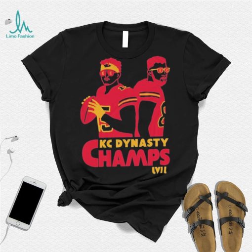 Original Super Bowl LVII champions KC dynasty champs mahomes kelce kansas city football shirt