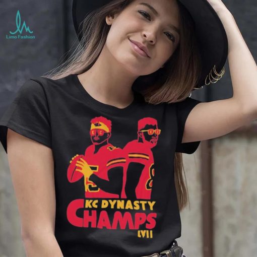 Original Super Bowl LVII champions KC dynasty champs mahomes kelce kansas city football shirt