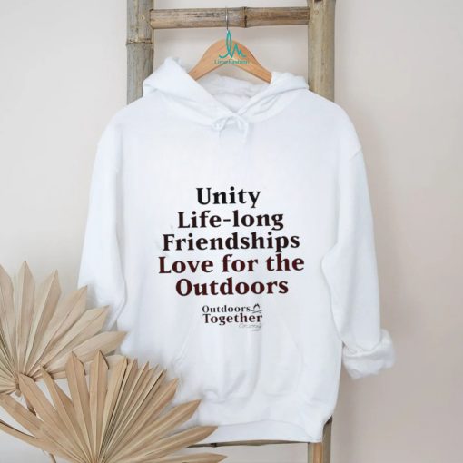 Outdoors Together Cincinnati unity life long friendships love for the outdoors logo shirt