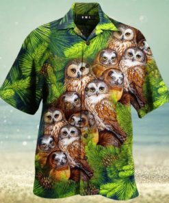 Owls Green High Quality Hawaiian Shirt