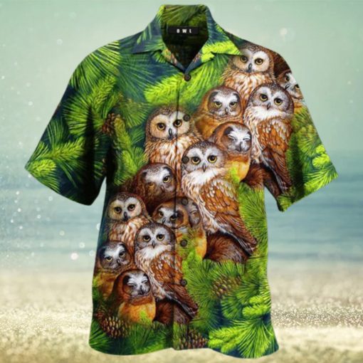 Owls Green High Quality Hawaiian Shirt