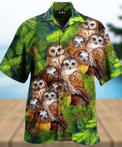 Owls Green High Quality Hawaiian Shirt