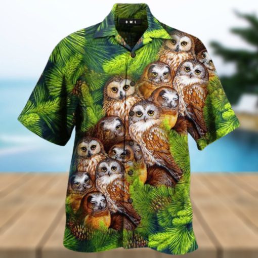 Owls Green High Quality Hawaiian Shirt