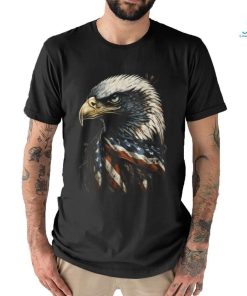 Patriotic Bald Eagle 4th Of July Men USA American Flag T Shirt