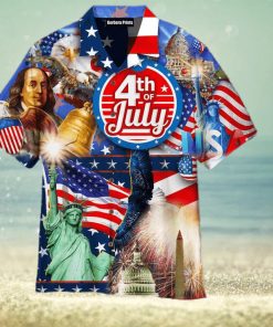 Patriotic Day 4th Of July Blue Aloha 3D Hawaiian Shirt For Men And Women