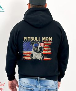 Patriotic Pitbull Mom 4th Of July American Flag USA Shirt