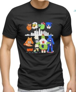 Philadelphia sports city mascots gritty swoop phillie phanatic and franklin the dog shirt