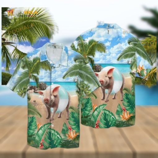 Pig To The Beach Funny Hawaiian Shirt, Aloha Shirt