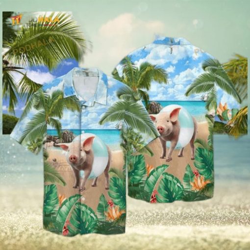 Pig To The Beach Funny Hawaiian Shirt, Aloha Shirt