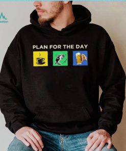 Plan For The Day Coffee Fish Bear Shirt