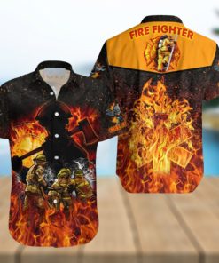 Proud of Firefighter Aloha Hawaiian Shirt